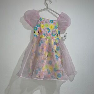 Disney Princess Pink Floral Tulle Dress 5T